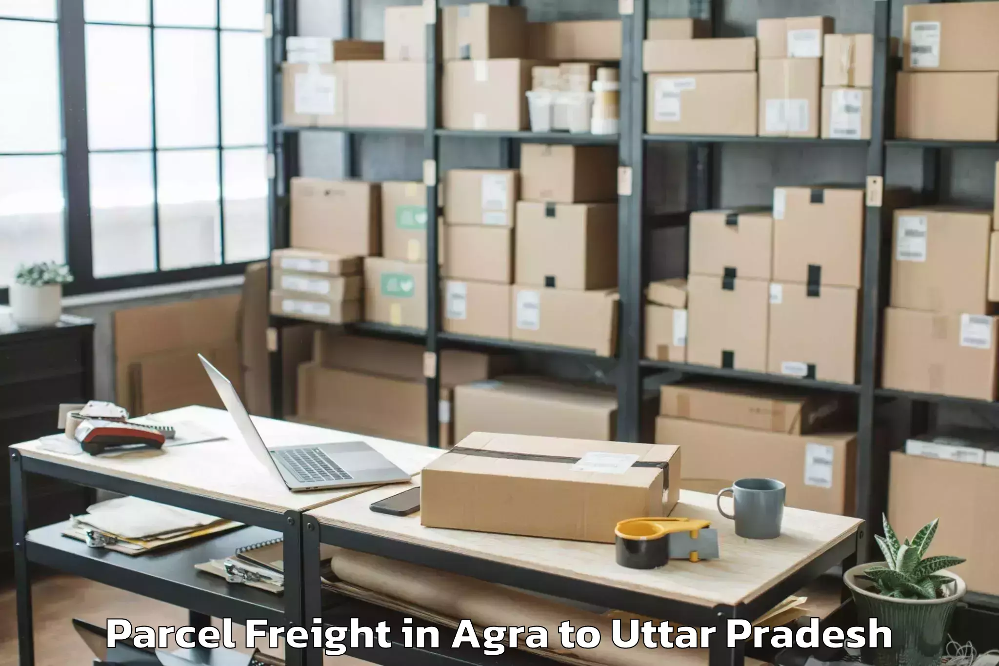 Easy Agra to Gyanpur Parcel Freight Booking